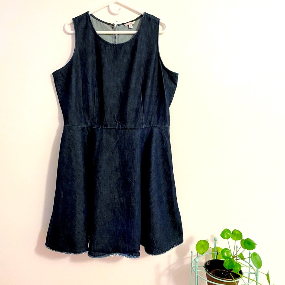 1969 GAP Denim Dress Structured size 20 dark luxe jean fabric